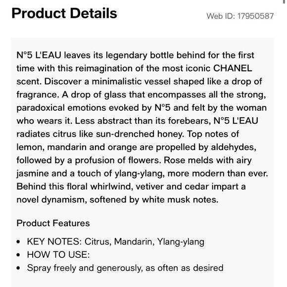 Chanel No5 L’Eau Limited Edition 1.7 EDT - Picture 10 of 10